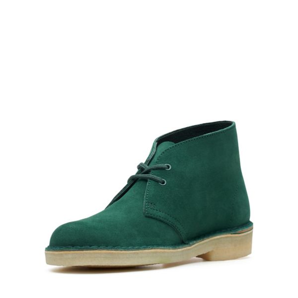 Clarks Womens Desert Boot Ankle Boots Green | UK-1594308